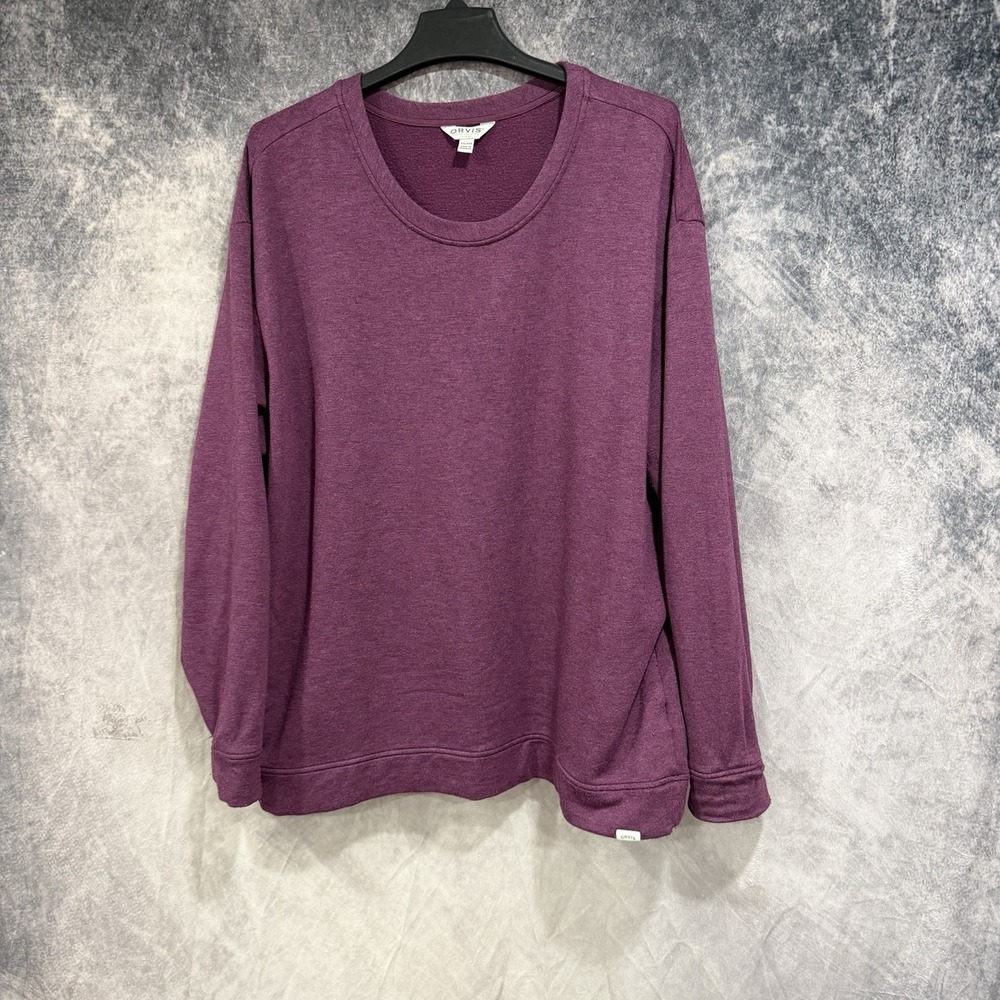 Orvis Women's XXL Purple Modal Blend Long Sleeve Pullover Top